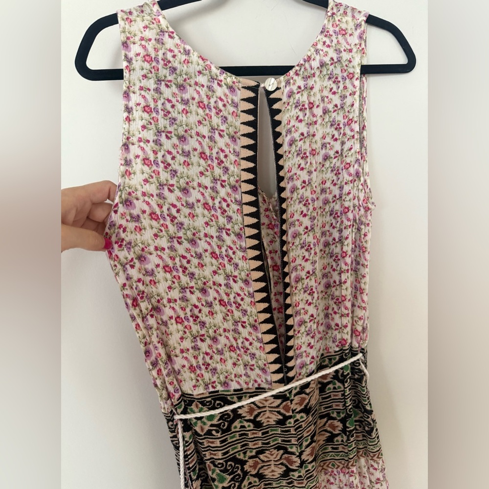 Anthropologie RAGA Ditsy Floral Lightweight Boho Romper Jumpsuit with Tie - Picture 10 of 17